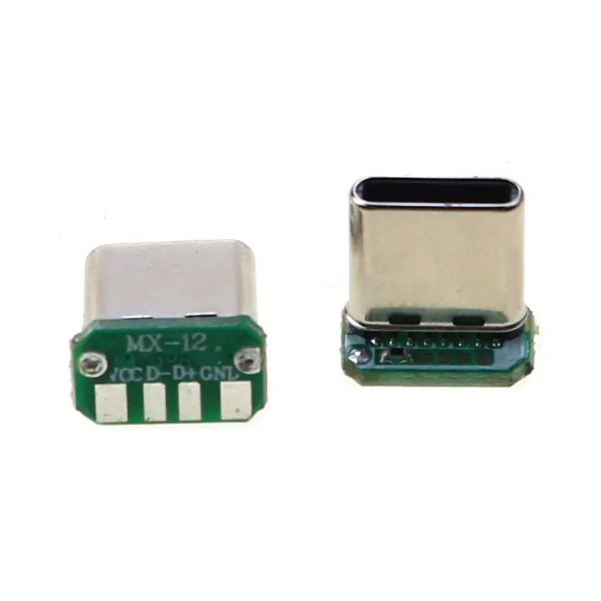 YuXi USB 3.1ประเภท C แจ็คชายแนวตั้ง Patch Board 16pin ข้อมูลแถบ PCB USB-C ชาย16P USB C พอร์ต