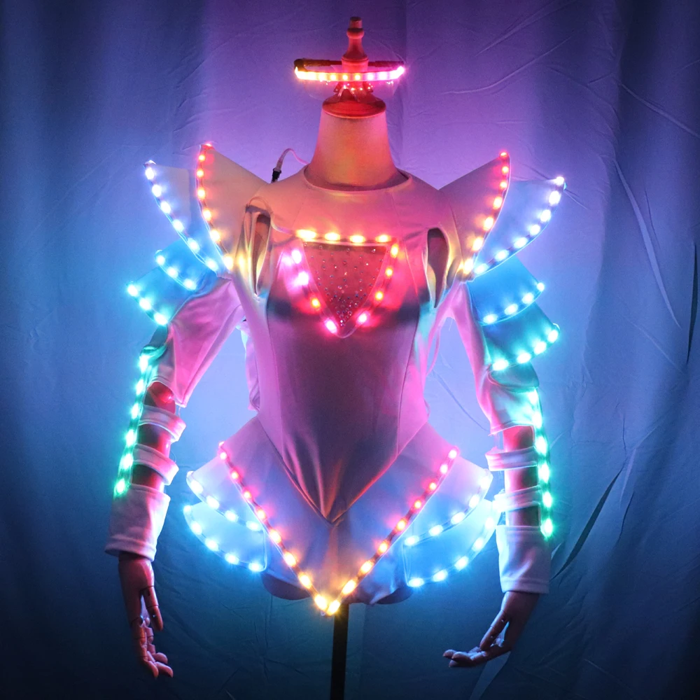 New Arrival Bride Light Up Luminous Clothes LED Costume Ballet Tutu Led Dresses For Dancing Skirts Wedding Party