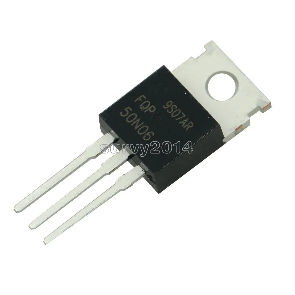 10 قطعة FQP50N06 50N06 MOSFET N-CH 60V 50A إلى-220 جديد
