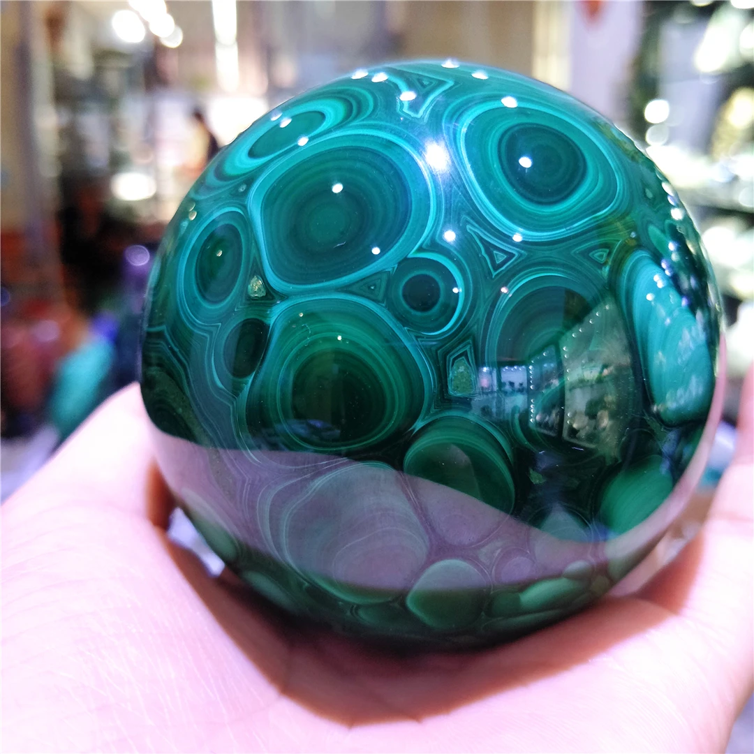 High Level Real Gem Malachite Crystal Quartz Natural Sphere Wife Gift Chakras Decor Love Symbols Ball Indie Jewelry Collectibles