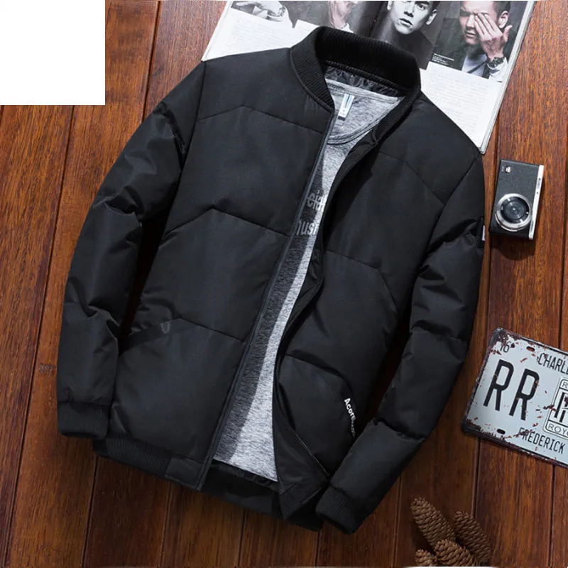 Fashion Men\'s Down Jackets White Duck Hig Quality Warm Business Winter Clothing Casual Coat Male Parka Overcoat Gray Black Navy
