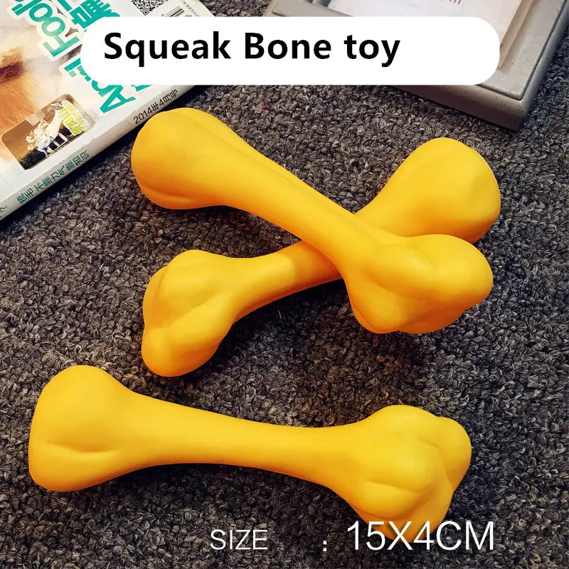 1PC Rubber Squeak Toy for Dog Screaming Chicken Chew Bone Slipper Squeaky Ball Dog Toys Tooth Grinding Training Pet Toy Supplies