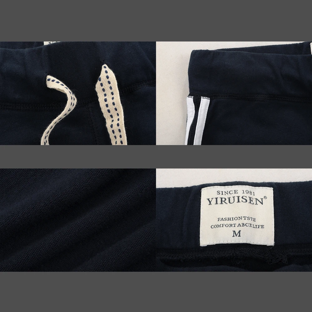 YIRUISEN-pantalones cortos de algodón 100% para hombre, Shorts informales suaves de estilo Hip Hop, a la moda, para verano