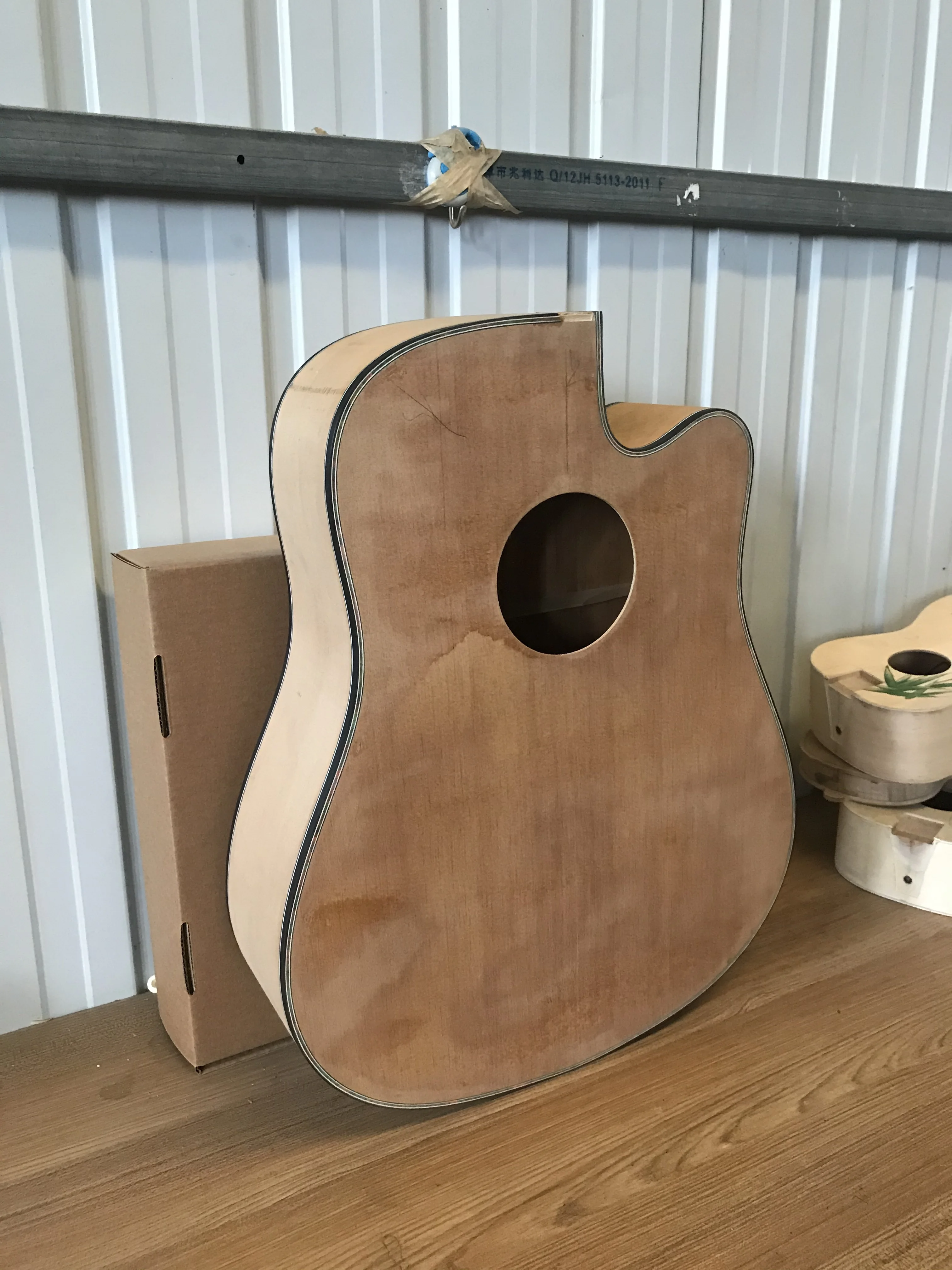 Solid Wood Acoustic Guitar Body, Unfinished Thin Body, Folk Guitar Barrel, White Acoustic Guitar Panel, 41in