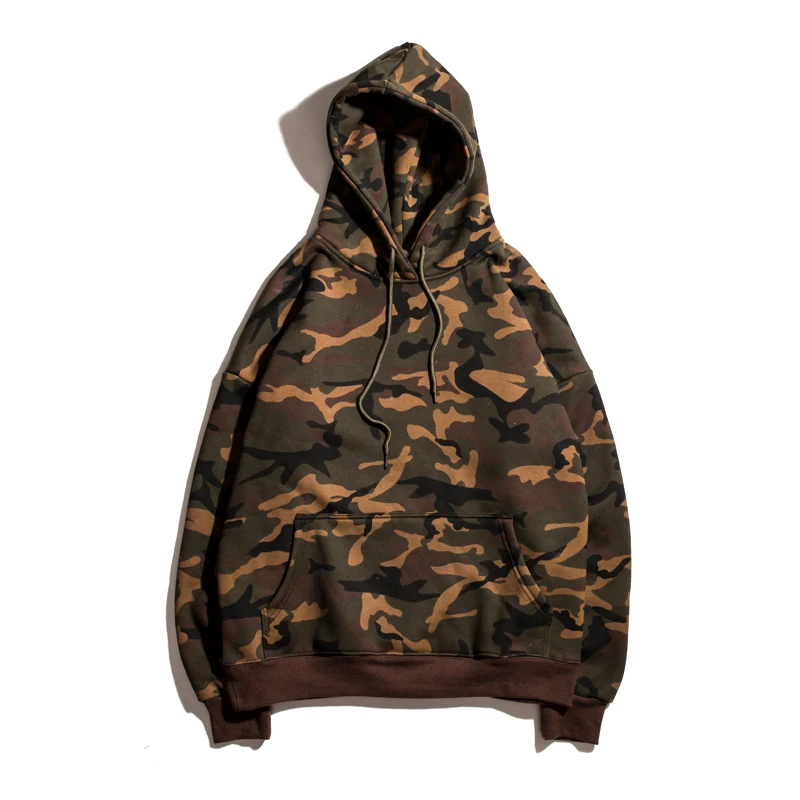 Men Camouflage Hoodies Fashion Loose Pullover Sweatshirts Hooded Youth Hip Hop Hoody Fleece Autumn Winter Hipster Streetwear