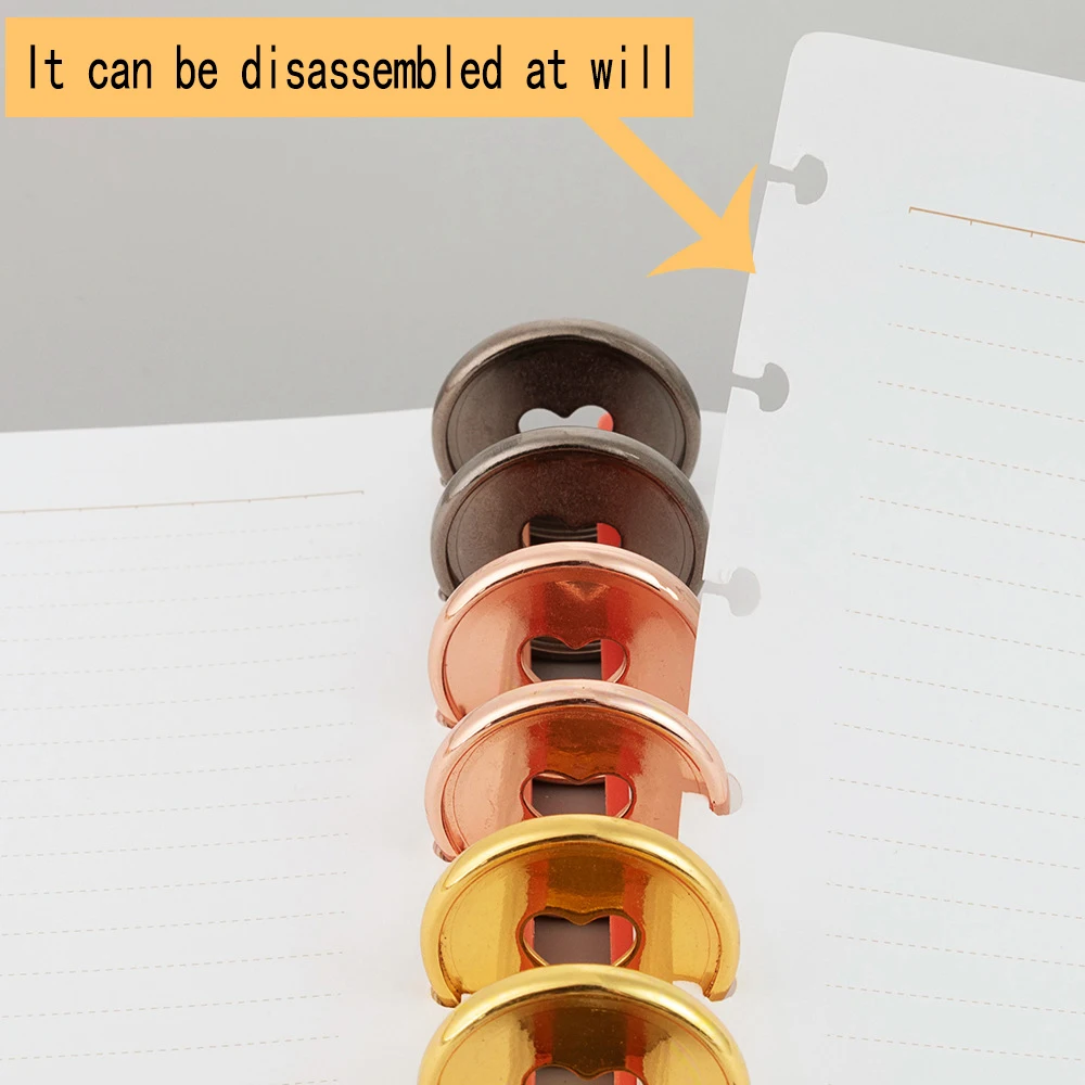 11pcs 35mm Mushroom Hole Binding Buckle Planner Binder Discs Notebook Disc Binding Rings Notebook Accessories Office Supplies