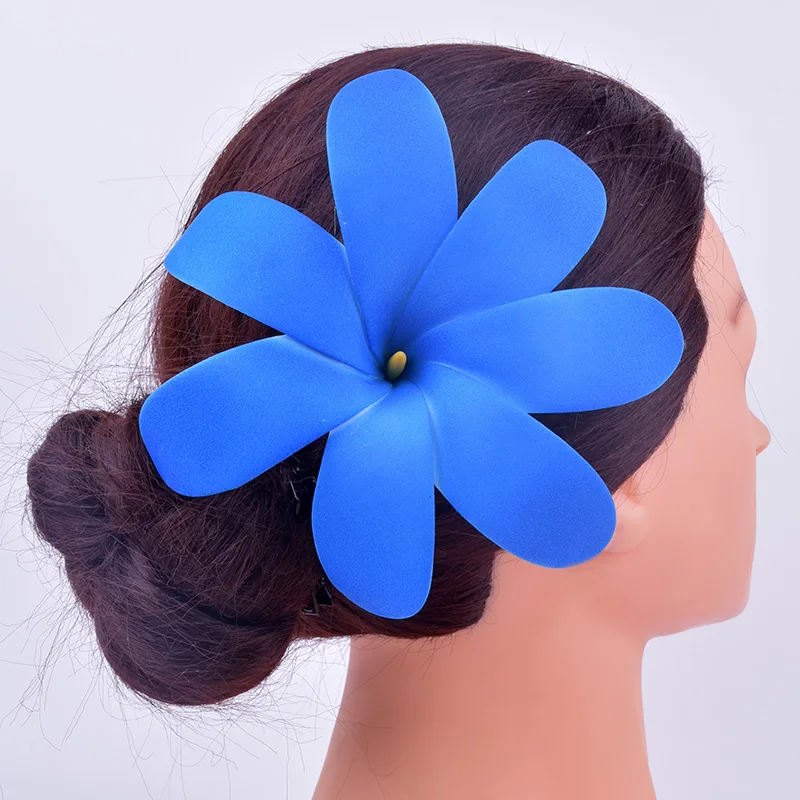 

MIXED COLORS Free Shipping F002 80pcs/ lot 15CM 8colors Foam Tiare Hair Pick Women Wear Accessories Hawaii Tropical Flower