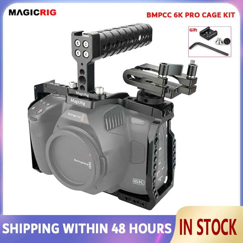 Imagem -04 - Magicrig Bmpcc 6k Pro Gaiola Kit para Blackmagic Design Bolso Cinema Câmera 6k Pro com Alça Superior & t5 Ssd Cartão Braçadeira