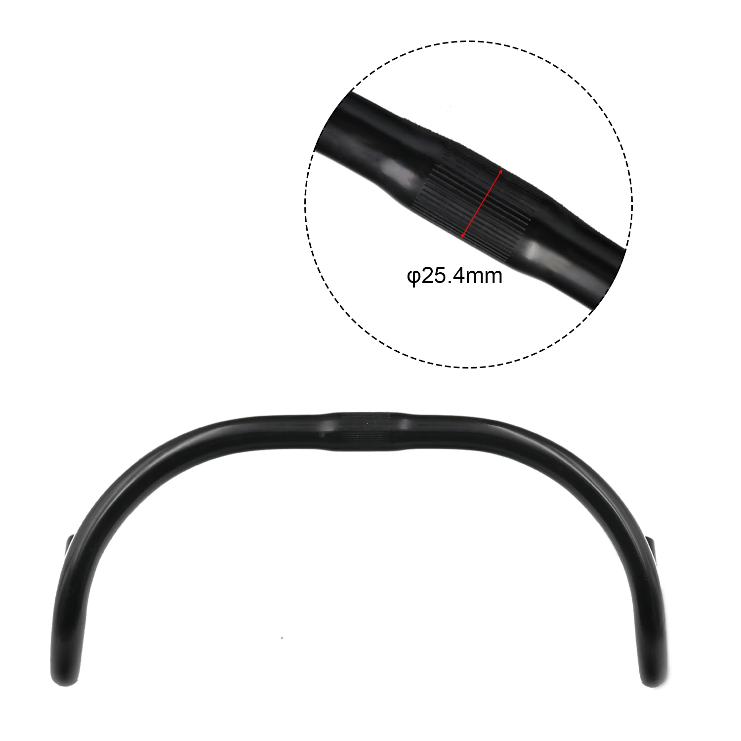 Fixed Gear Bike Handlebar Bullhorn Handlebar Aluminum Alloy Road Handlebar 25.4mm 420mm