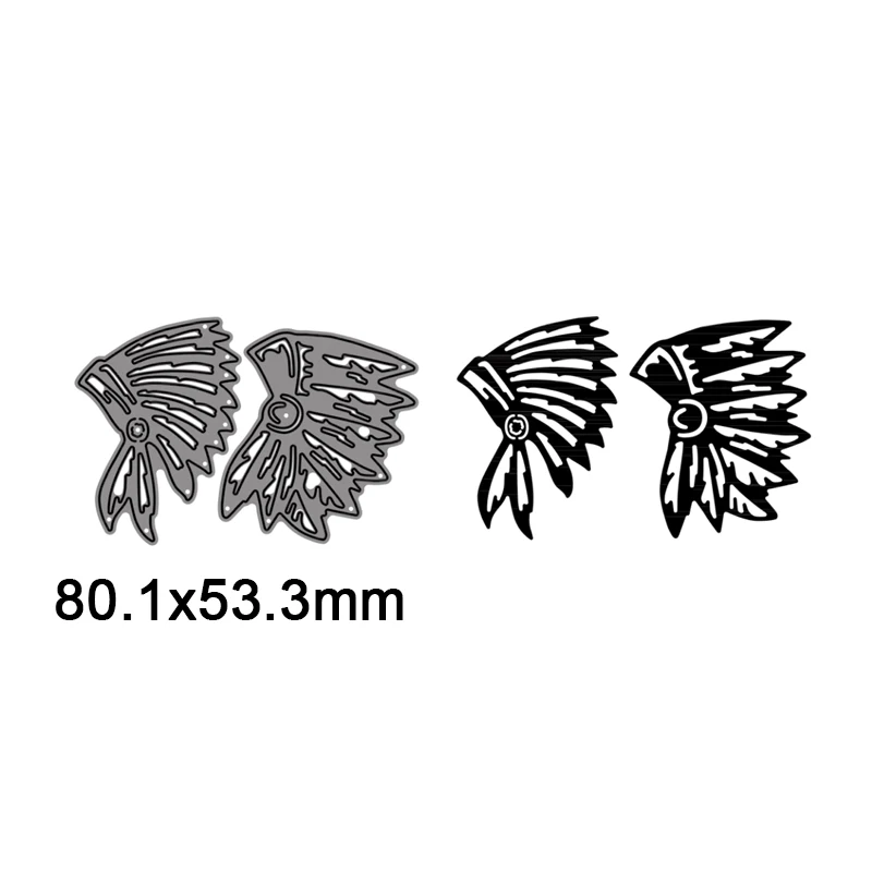 Metal Cutting Dies for Scrapbooking Dies Hat Tribal Leader Cosplay Stencil Handmade Paper Card Making Model Craft Decoration Ne