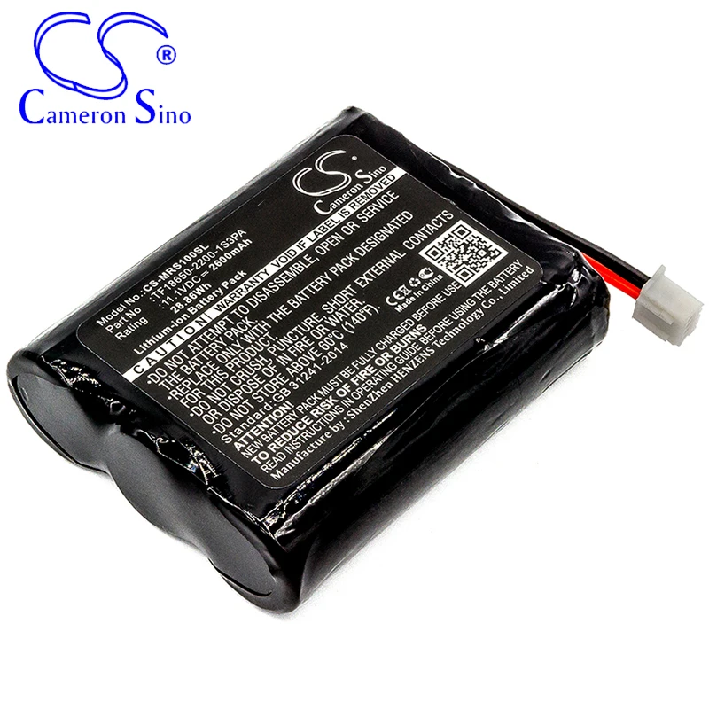 Imagem -02 - Câmera Cameronsino Bateria para Marshall Stock Well se Encaixa com Bateria de Alto-falante Marshall 2600mah 2886wh 11.10v Li-ion Preto