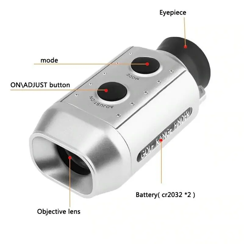 Imagem -02 - Portátil Digital Golf Rangefinder Gps Range Finder Distância Sensor de Medição Medir Altura Portátil 850m 7x18