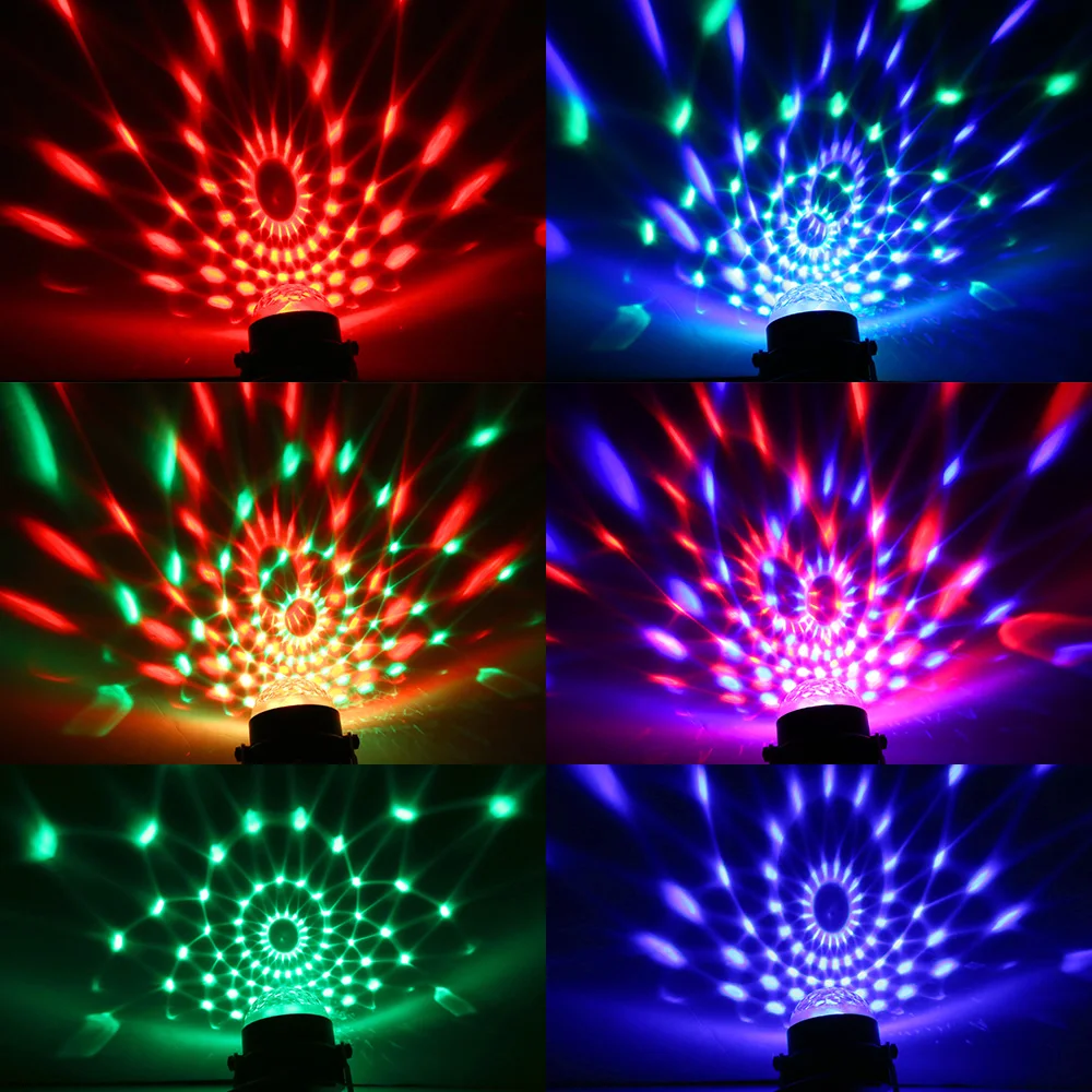 Holiday Light 3 Control Modes RGB LED Party Effect Disco Ball Light Stage Lighting Professional Christmas Wedding Lamp