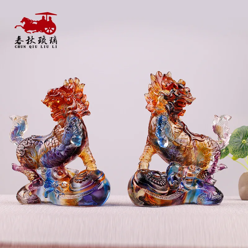 Coloured glaze Kirin Bringing good luck to the owner New store opening Gift