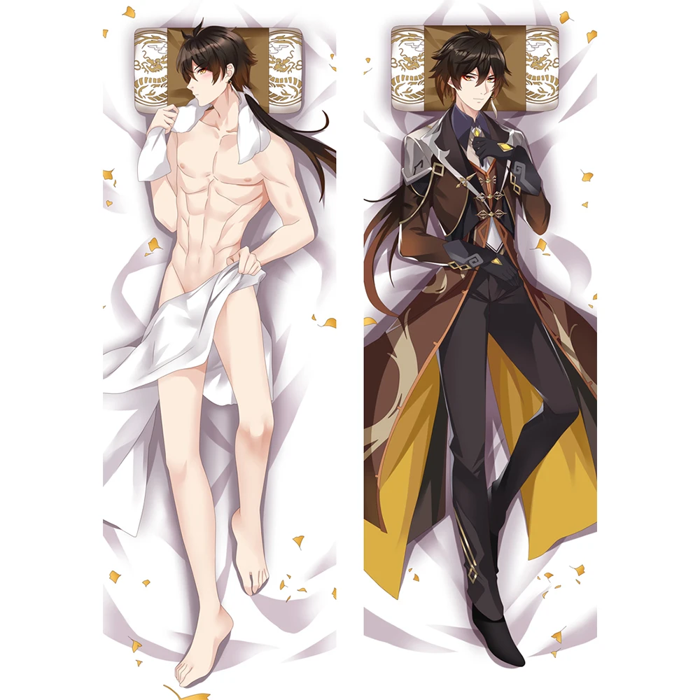 

Game Genshin Impact Zhongli Cosplay Dakiamkura Pillowcase Otaku Hugging Body Pillow Case Cover Room Decor Halloween X'mas Gifts