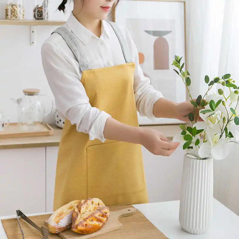 

Kitchen Aprons For Women And Men Simple Sleeveless Apron Restaurant Coffee Shop Home Kitchen For Cooking Baking Accessories