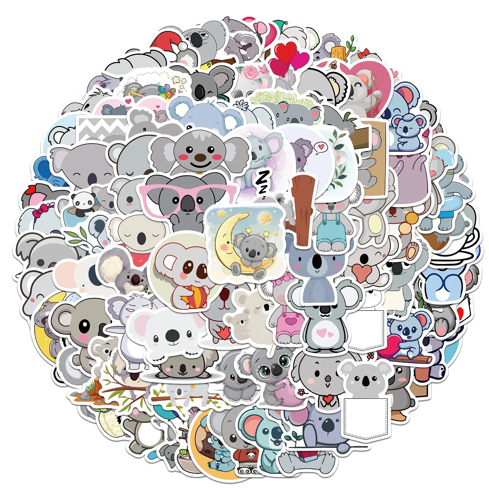 100PCS Cartoon Koala Stickers For Girls Laptop Guitar bagagli Skateboard Bike Car impermeabile Cool Sticker decalcomania giocattoli per bambini