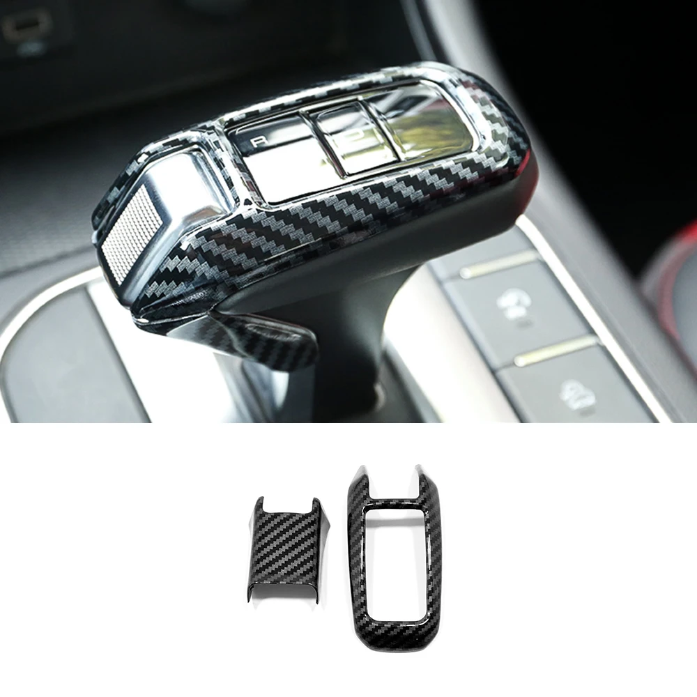 

For Great Wall Cannon GWM Poer Ute 2021 2022 Accessories ABS Carbon Car gear shift lever knob handle cover Decoration Cover Trim