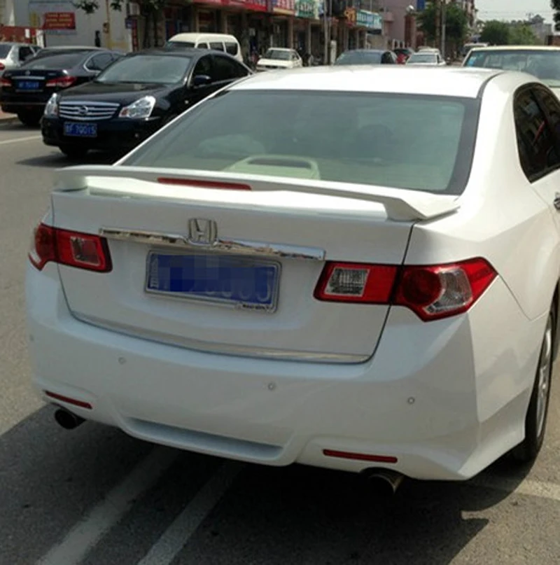 For Honda Spirior Acura TSX 2009-2013 Car Decoration Unpainted Rear Spoiler High Quality ABS Material Roof Tail Wing