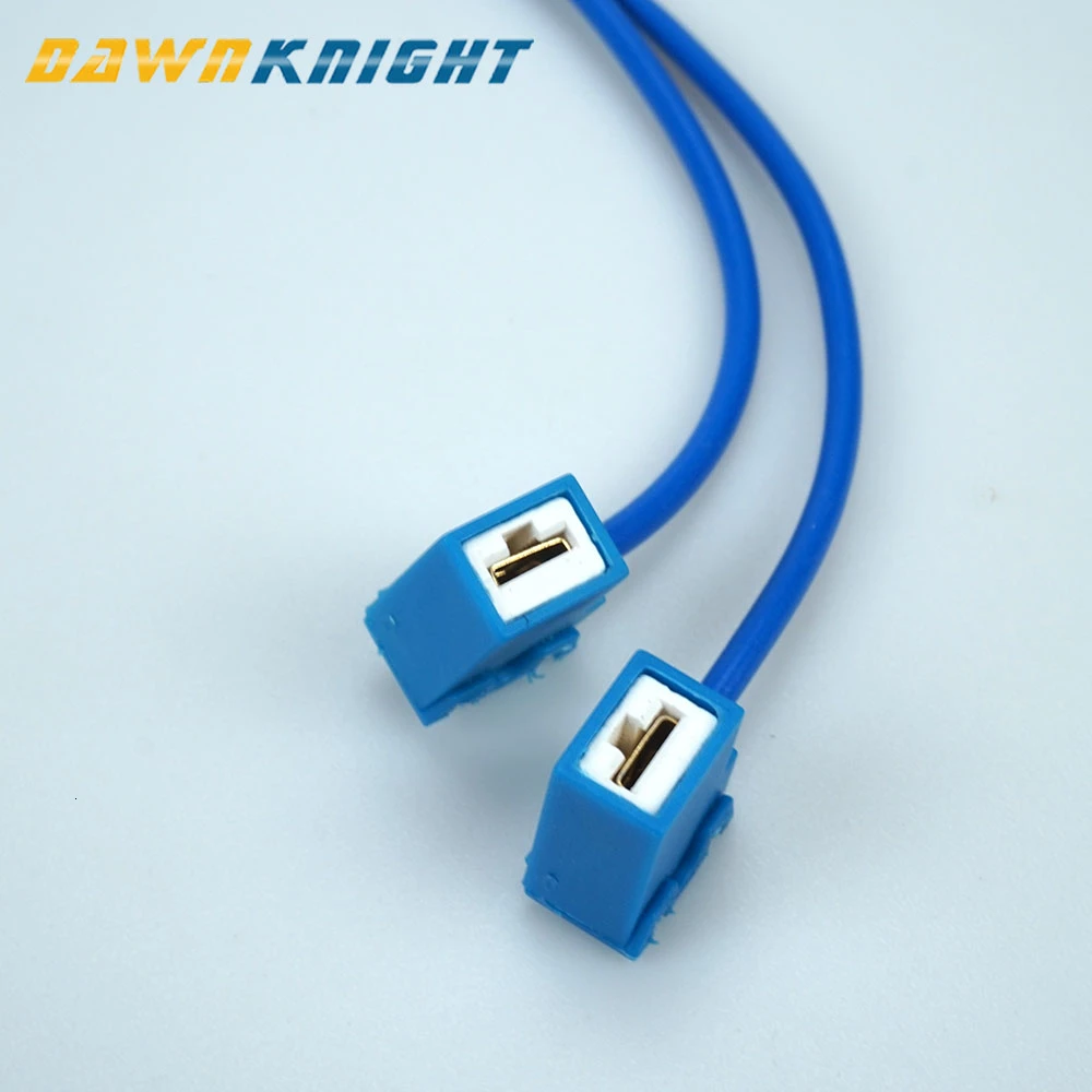 2PCS H1 Bulb Male Femail Connector Headlight Fog Light Connector H1 Plug Socket High Quality Antioxidant Cable 3.2mm In Diameter