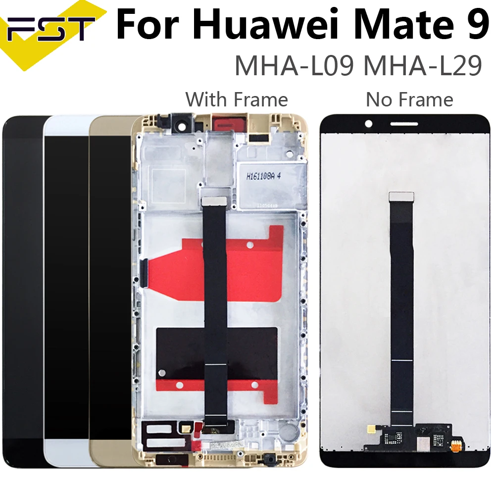 5.9'' Original LCD For HUAWEI Mate 9 Display Touch Screen Digitizer with Frame Display for Huawei Mate 9 LCD MHA-L29 Replacement