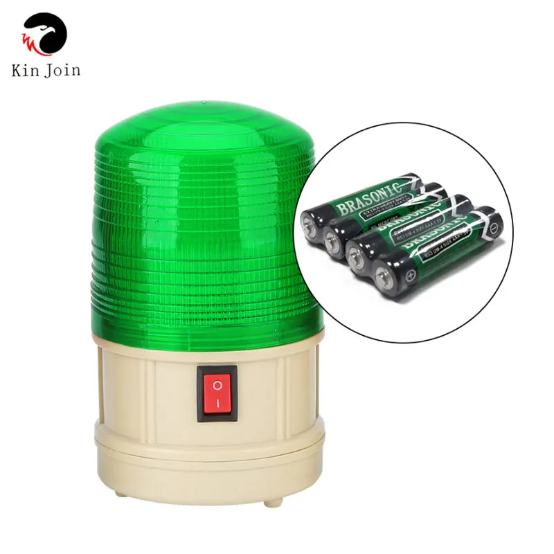 KINJOIN Battery Powered LED Flashing Light Lamp Alarm Lamp For Outdoor Warning At Night, Road Failure Warning