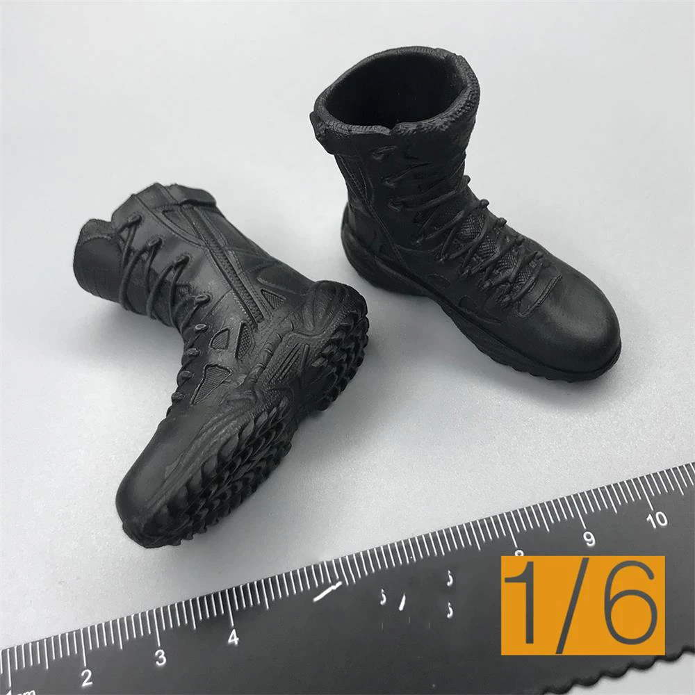 

In Stock 1/6th ART FIGURES AF-026 Frank Anthony Grillo Mercenary Black Hollow Shoes Boots Model For 12inch Body Doll Collect