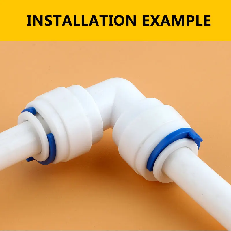 3/8 " - 3/8" OD Tabung PE Pipa Fitting Hose Elbow 6060 Diameter 9.5MM Konektor Air Akuarium filter Reverse Osmosis System