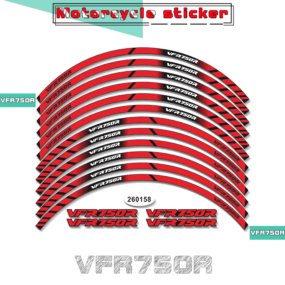 

Motorcycle Inner Rim Paint Protection Stickers Night Reflective Safety Warning Decals for HONDA VFR750R vfr750r