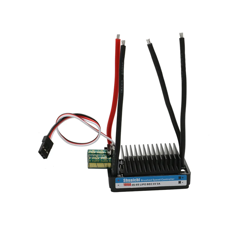 

3S-6S 100A ESC двухсторонний матовый контроллер скорости UBEC 5V 3A MOS трубчатая печатная плата для RC комбайн 540 550 775 щеточный двигатель