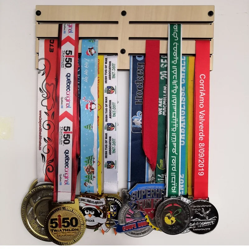Marathon Number Bib and Metal Medal Hanger