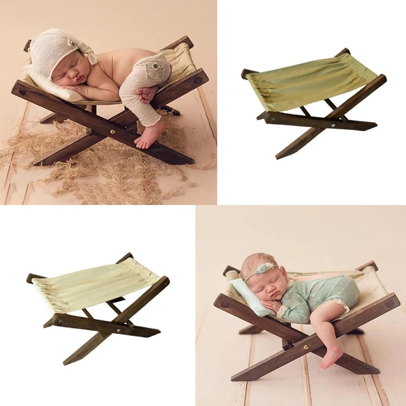 Newborn Photography Props Retro Folding Lounge Chair Baby Photo Shoot Accessories Auxiliary Props Posing Baby Photo Props 