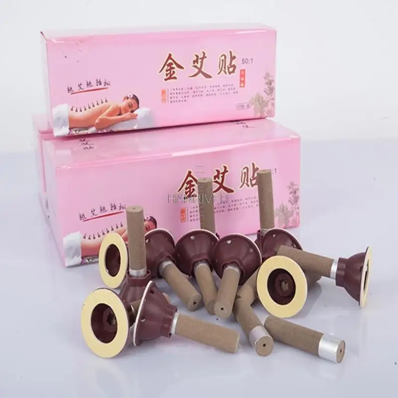 

Moxa Candle Moxibustion Tube Paste Self-Stick Acupuncture Points Massager 50pcs/ Mini Moxa Moxibustion Acupoint Sticking