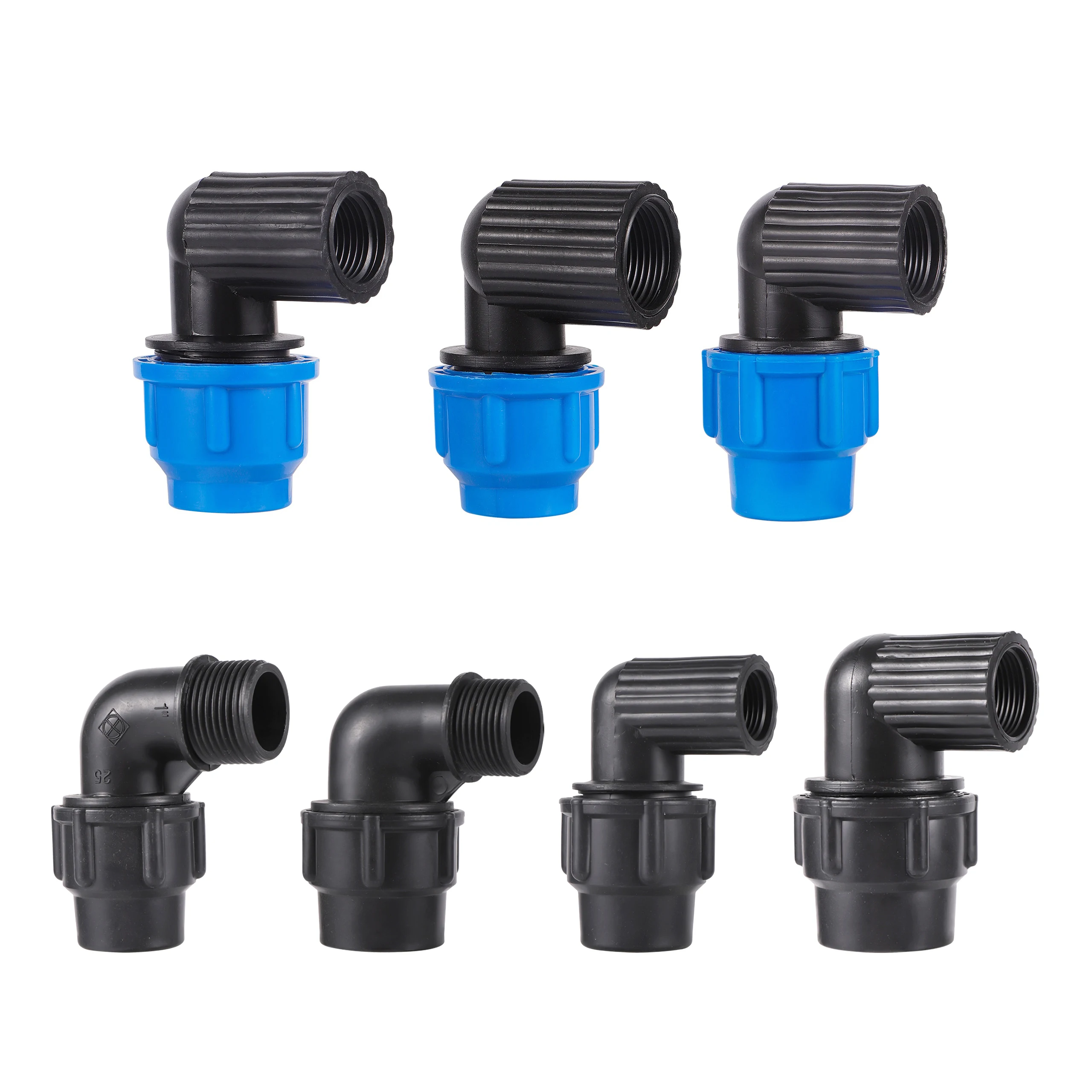 

1/2" 3/4" 1" Thread to 20/25/32mm Elbow Reducing Connector Garden Agriculture Irrigation PE Pipe Fittings Pipe Quick Joint 1Pc