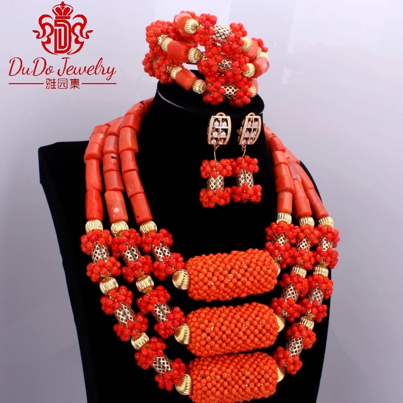 DuDo Royal Blue Milk Jewellery Crystal Nigerian African Wedding Jewelry Set Beads For Bride Women Free Shipping 2018 Trendy NEW