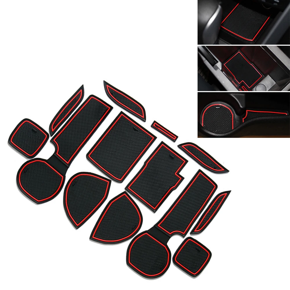 Car Door Groove Mat For suzuki SX4 S-Cross 2014-2018 Gate Slot Mat Rubber Anti-Slip Mat