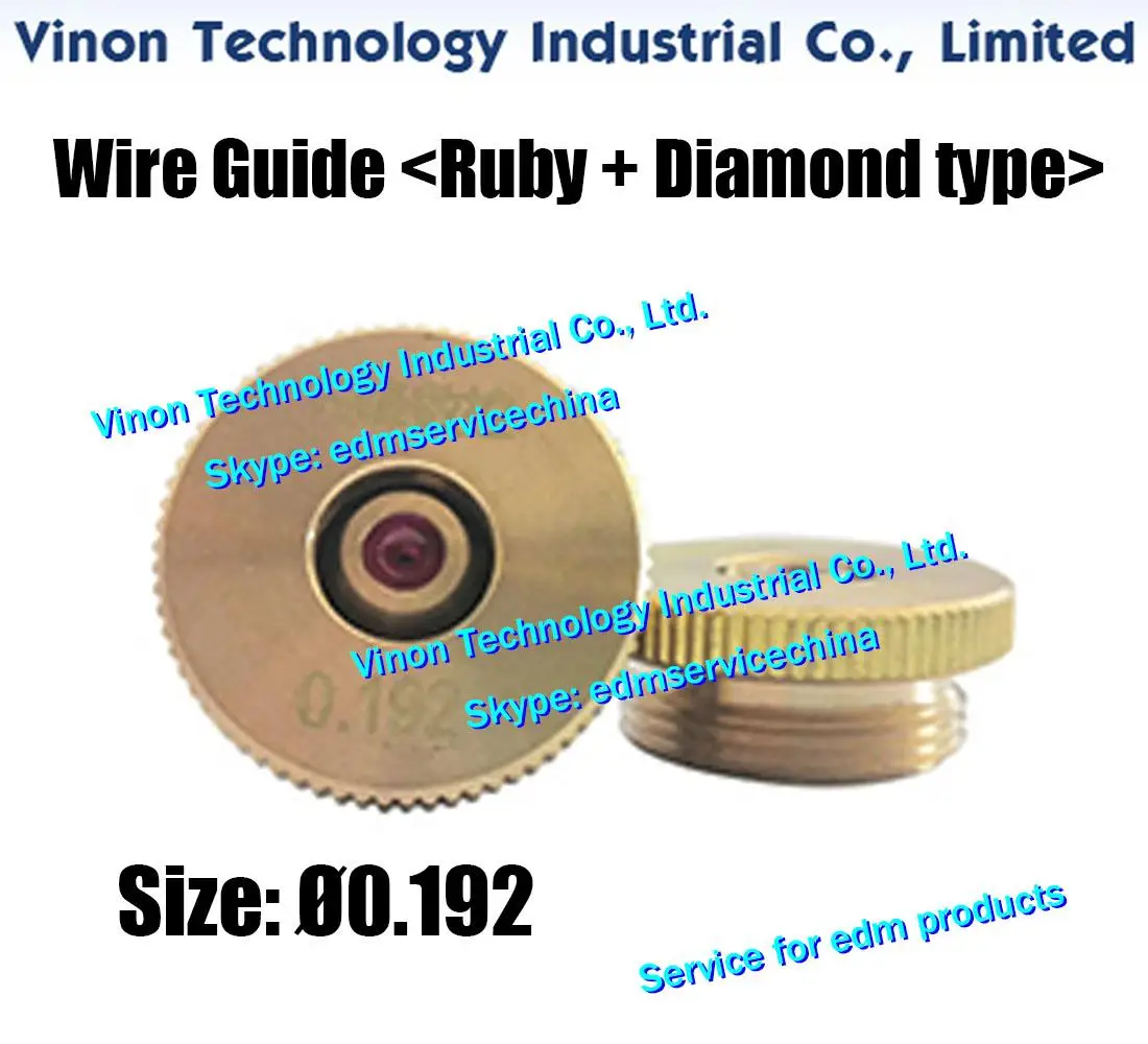 

Ø0.195mm EDM Parts Ruby Guide (Ruby+Diamond type) used for BAOMA Medium Speed Wire Cutting Machines