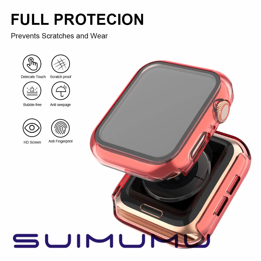 Compatible with Apple Watch Case Screen Protector Iwatch Full Coverage Case for Apple Watch SE Series 6/5/4 XMUXI81018