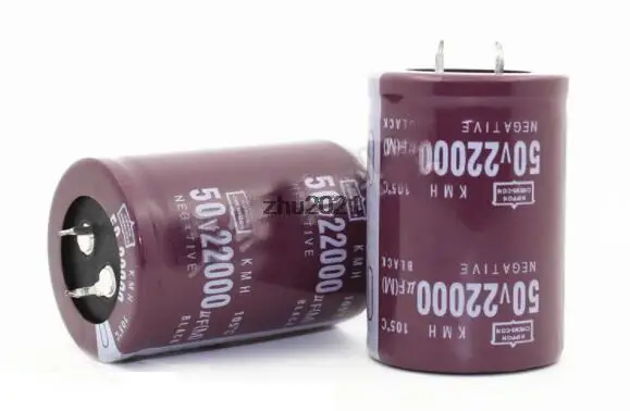 Condensatore elettrolitico in alluminio 2 pezzi 22000uf/50V 35X50MM 105C marrone