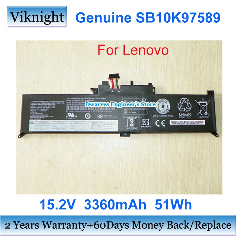 Genuine SB10K97589 Battery 15.2V 51Wh For Lenovo ThinkPad Yoga 260 X380 Laptop Batteries SB10F46465 00HW026 00HW027 01AV432