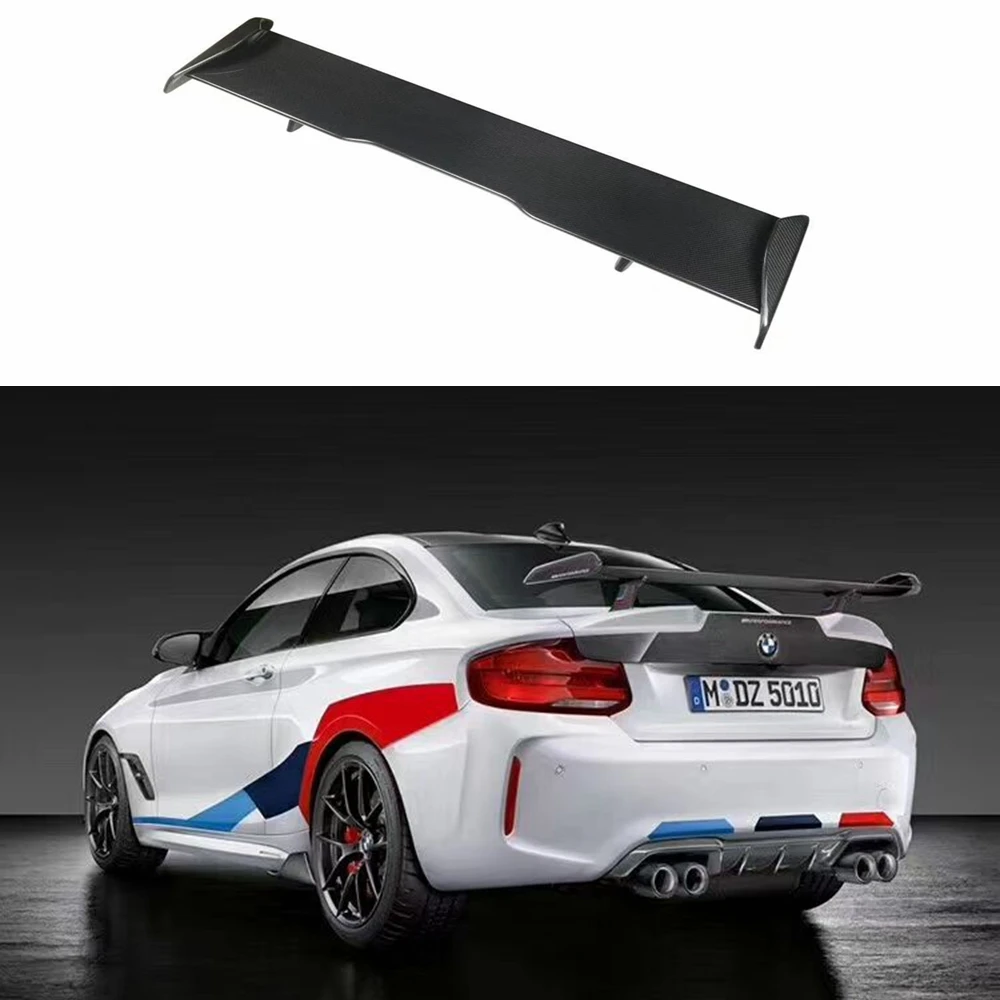 for BMW 2 Series F22 coupe M2 M3 M4 F87 spoiler 2013--2019 year real glossy carbon fiber rear wing MP style Accessories body kit