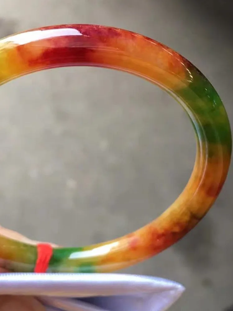 New Quartzite Natural Jade Stone Bracelet Elegant Delicate Tricolor Bangles Top Selling Jewelry Accessories Crafts Fine Jewellry