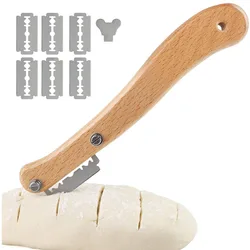 Bread Bakers Lame Wooden Handle Bread Slicer Scorer Blade Dough Scoring Knife Dough Making Slasher Tools Cake Baking Cutter