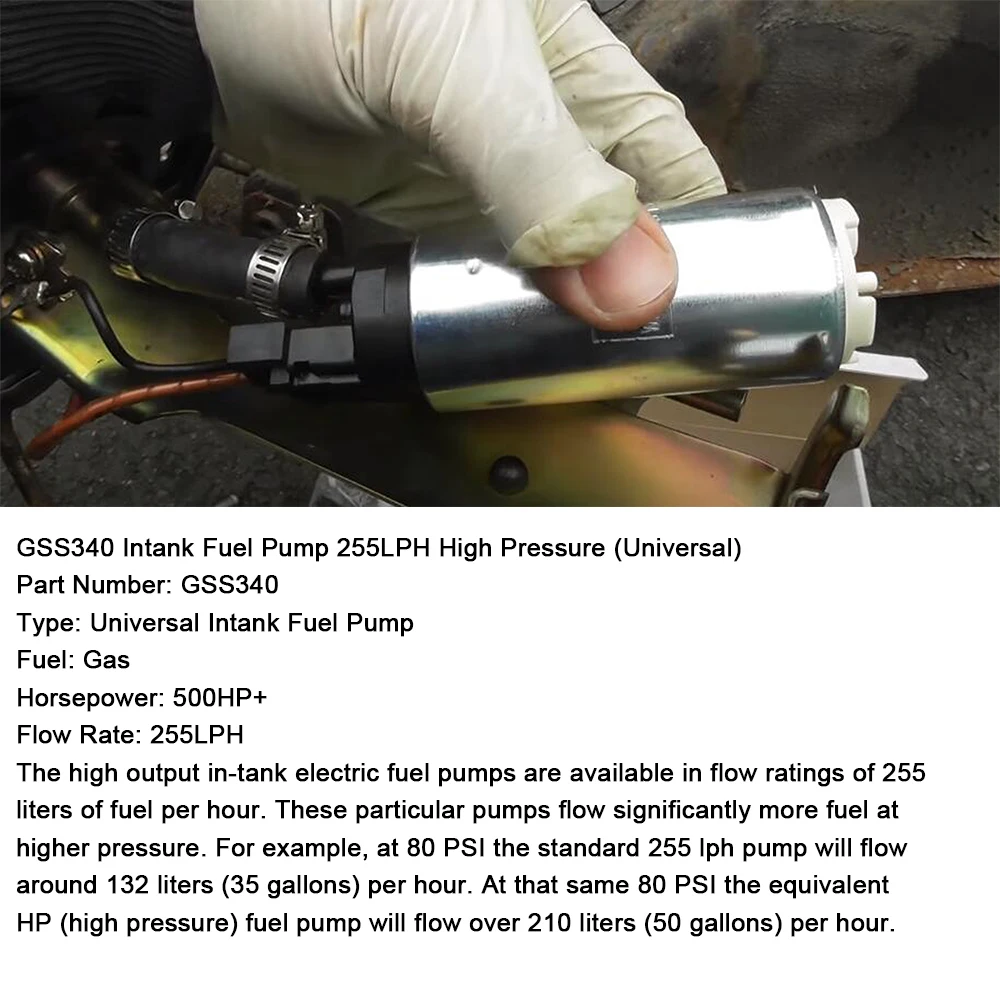 العالمي 255Lph عالية تدفق في خزان السيارة البنزين الوقود مضخة ل BMW E30 E36 318i 320i 323i 325i 330i M3 GSS340