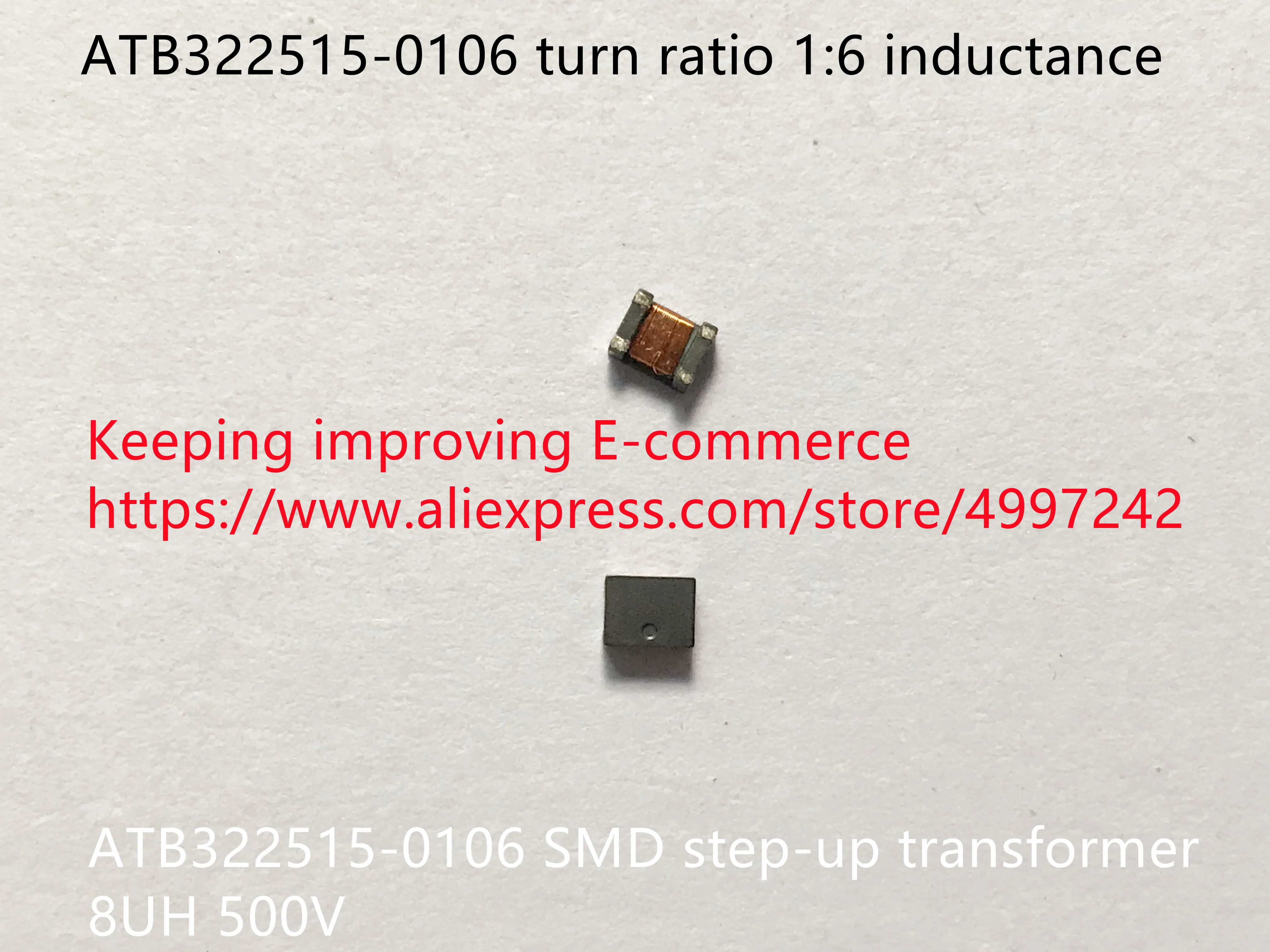 Original new 100% ATB322515-0106 turn ratio 1:6 inductance 8UH 500V SMD step-up transformer