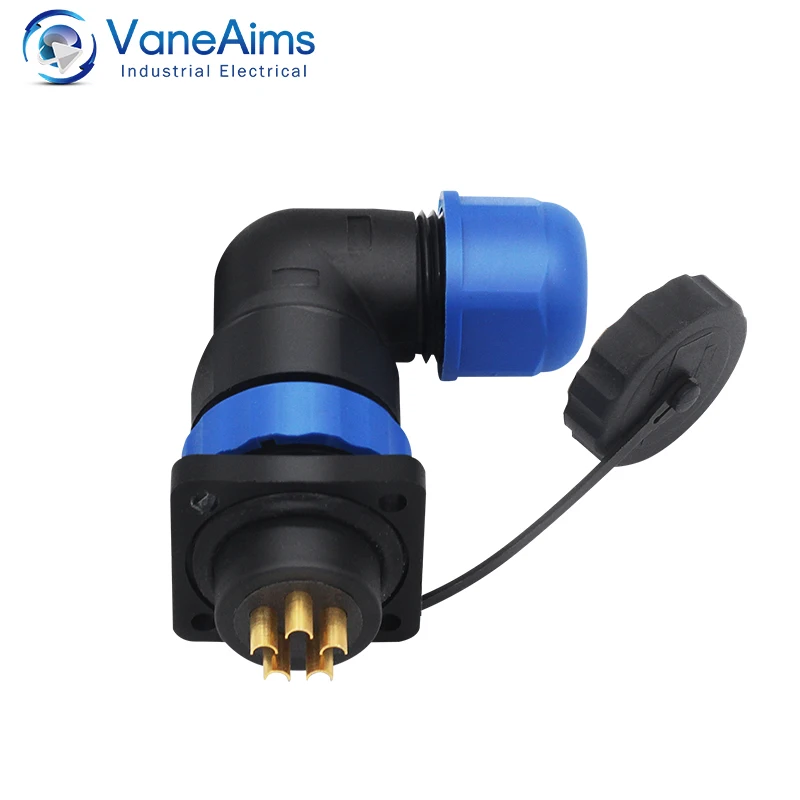 Waterproof connector SP20-2/3/4/5/6/7/9/10/12/14 pin plastic aviation socket plug wire terminal block Elbow connector