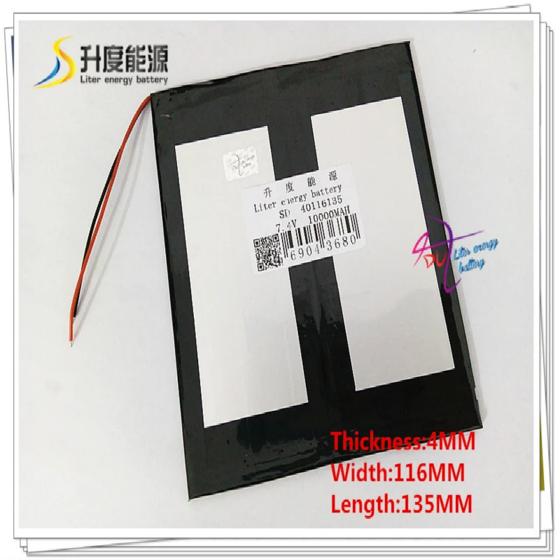 7.4V 5000mAH 40116135  Polymer lithium ion / Li-ion battery for tablet pc e-book speaker