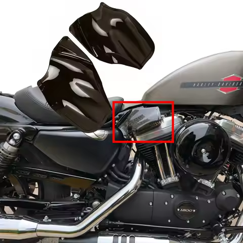 Motorcycle Reflective Saddle Shields Air Heat Deflector For Harley Sportster 883 1200 Forty Eight XL1200 2004-2024