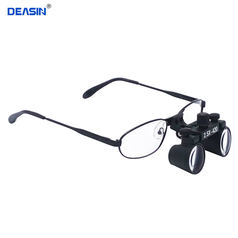 

2.5X Portable Medical Dental Loupe with LED Head Light Lamp replaceable glasses surgical operation magnifier