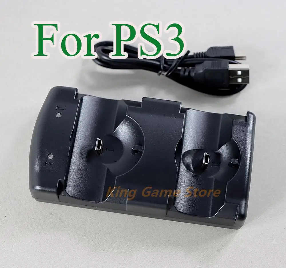 15pcs 2 in 1 USB Dual Charger Charging Dock for PS3 Controller Charging Dock Gaming Controller Stand Station For ps3